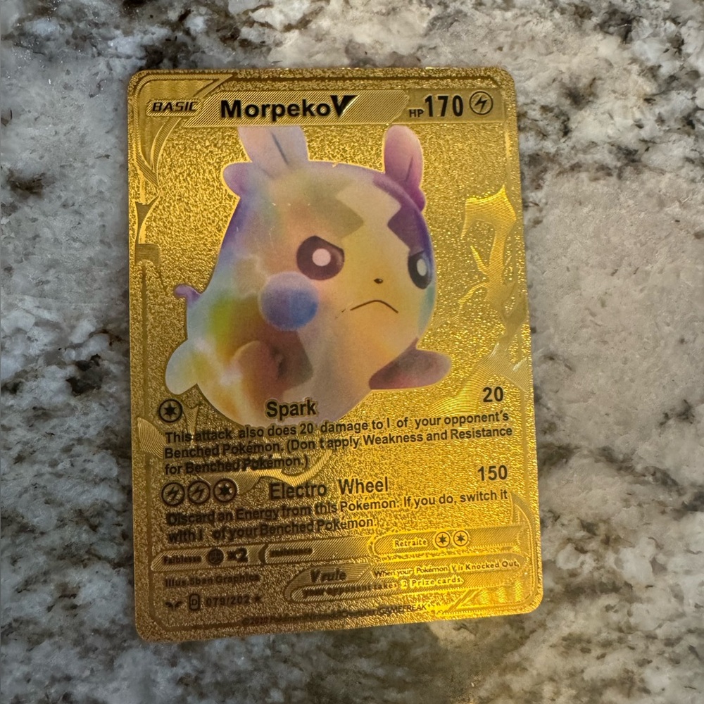 Pokemon Morpeko V Gold Card